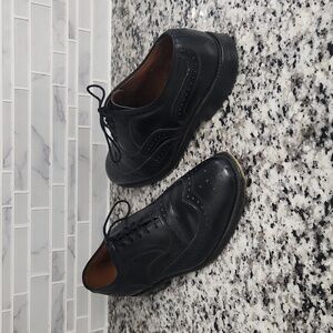 Black Leather Allen Edmonds Fairhaven Wingtip Oxford Dress Shoes sz 8.5 D